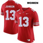 Women's NCAA Ohio State Buckeyes Tyreke Johnson #13 College Stitched Authentic Nike Red Football Jersey IM20E85HR
